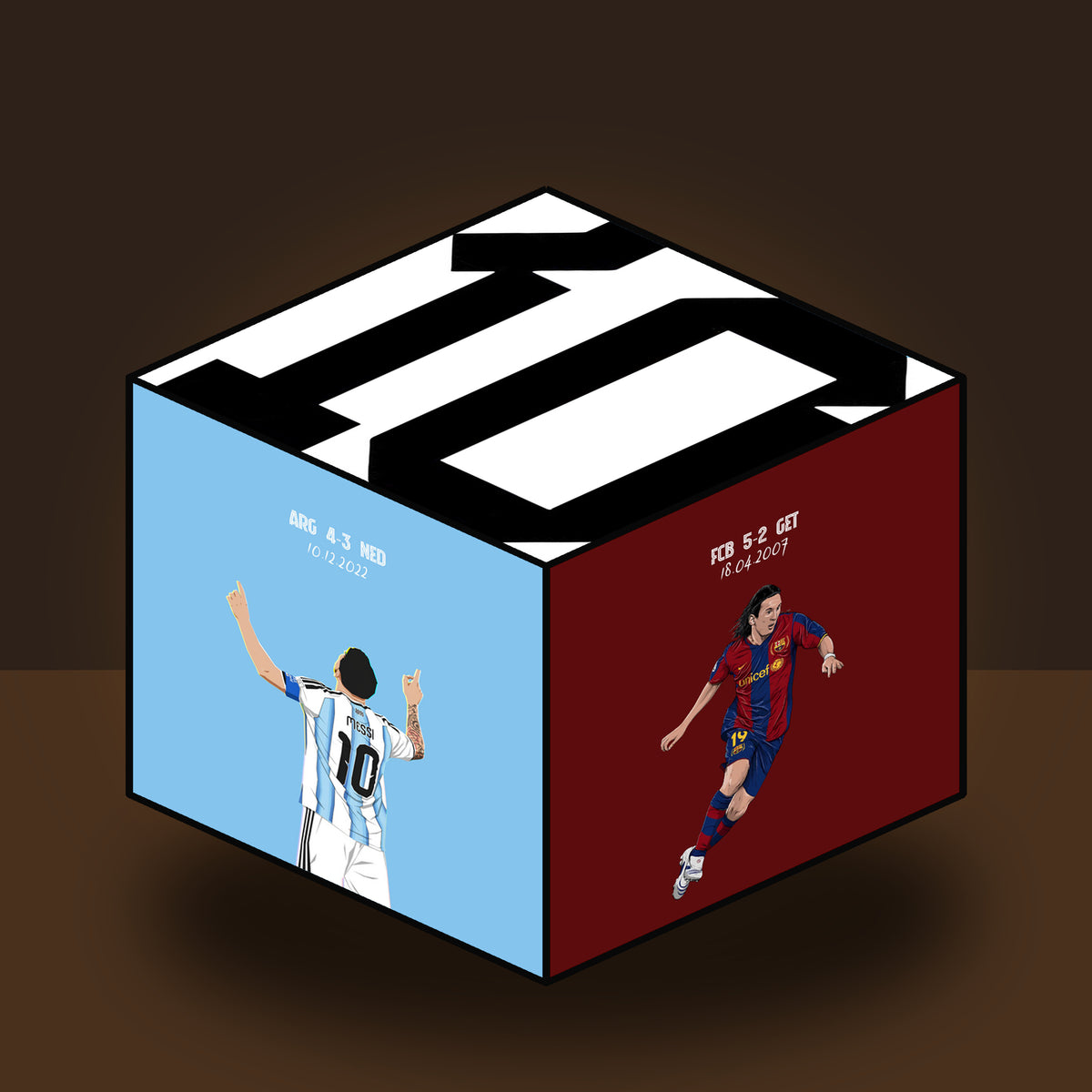 Cube Lamp - Messi - 03 Full 3D Cube