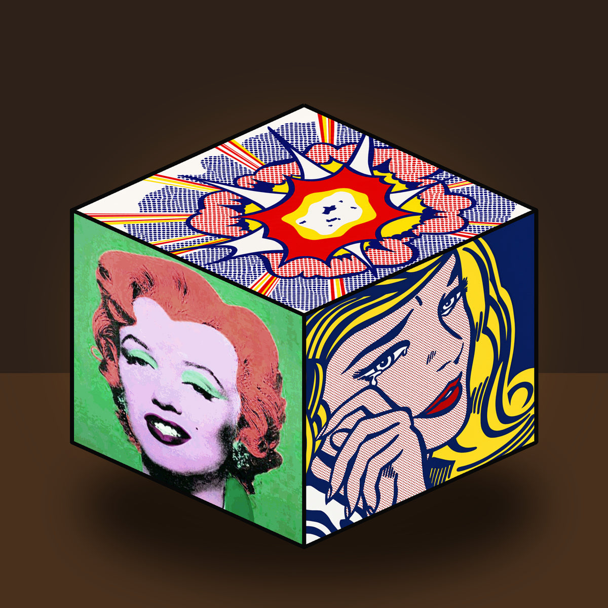 Cube Lamp - Pop Art - 03 Full 3D Cube