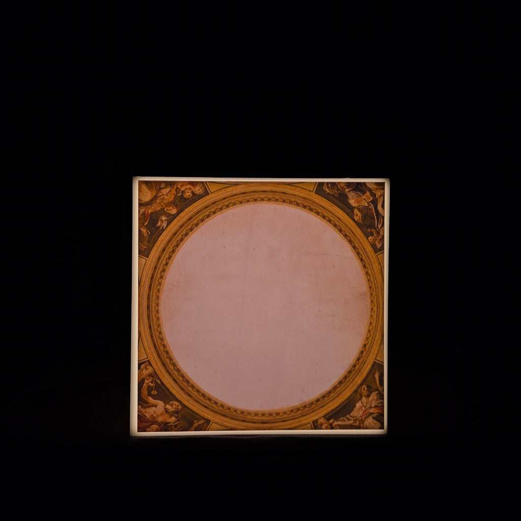 Cube Lamp - The Creation of Adam - top medallion detail