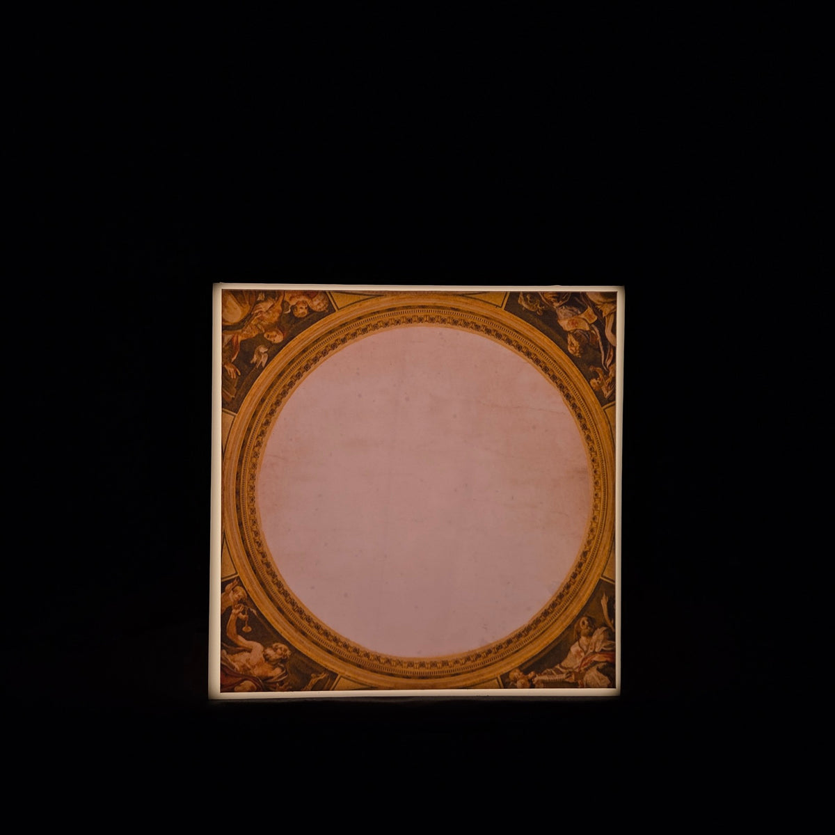 Cube Lamp - The Creation of Adam - top medallion detail