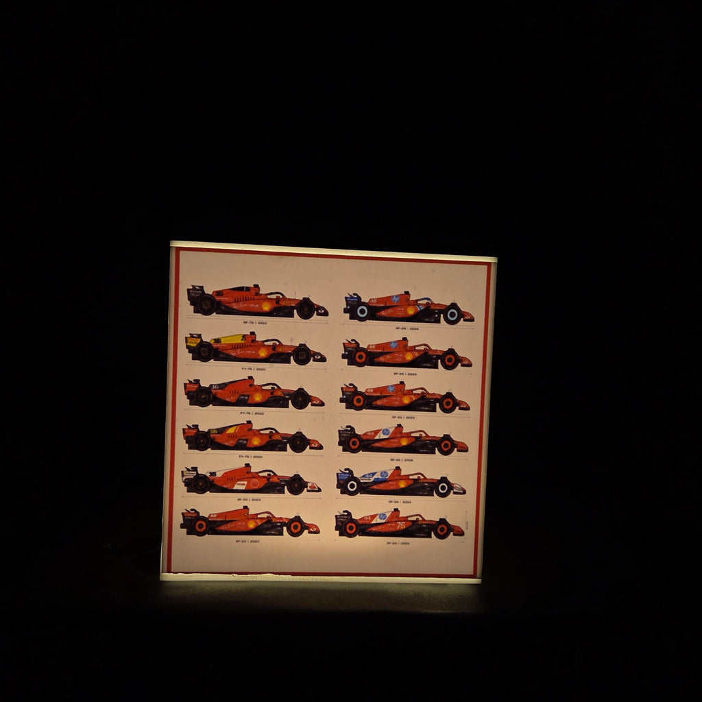 Cube Lamp - Ferrari - product photo, side 3