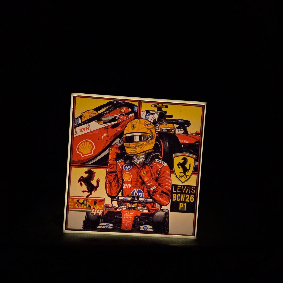 Cube Lamp - Ferrari - product photo, side 4