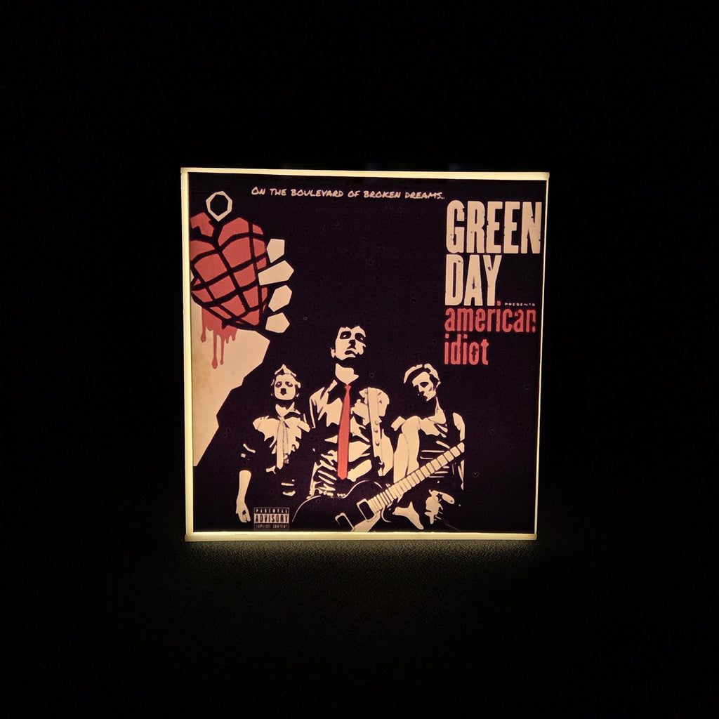 Cube Lamp - Green Day - product photo, side 1