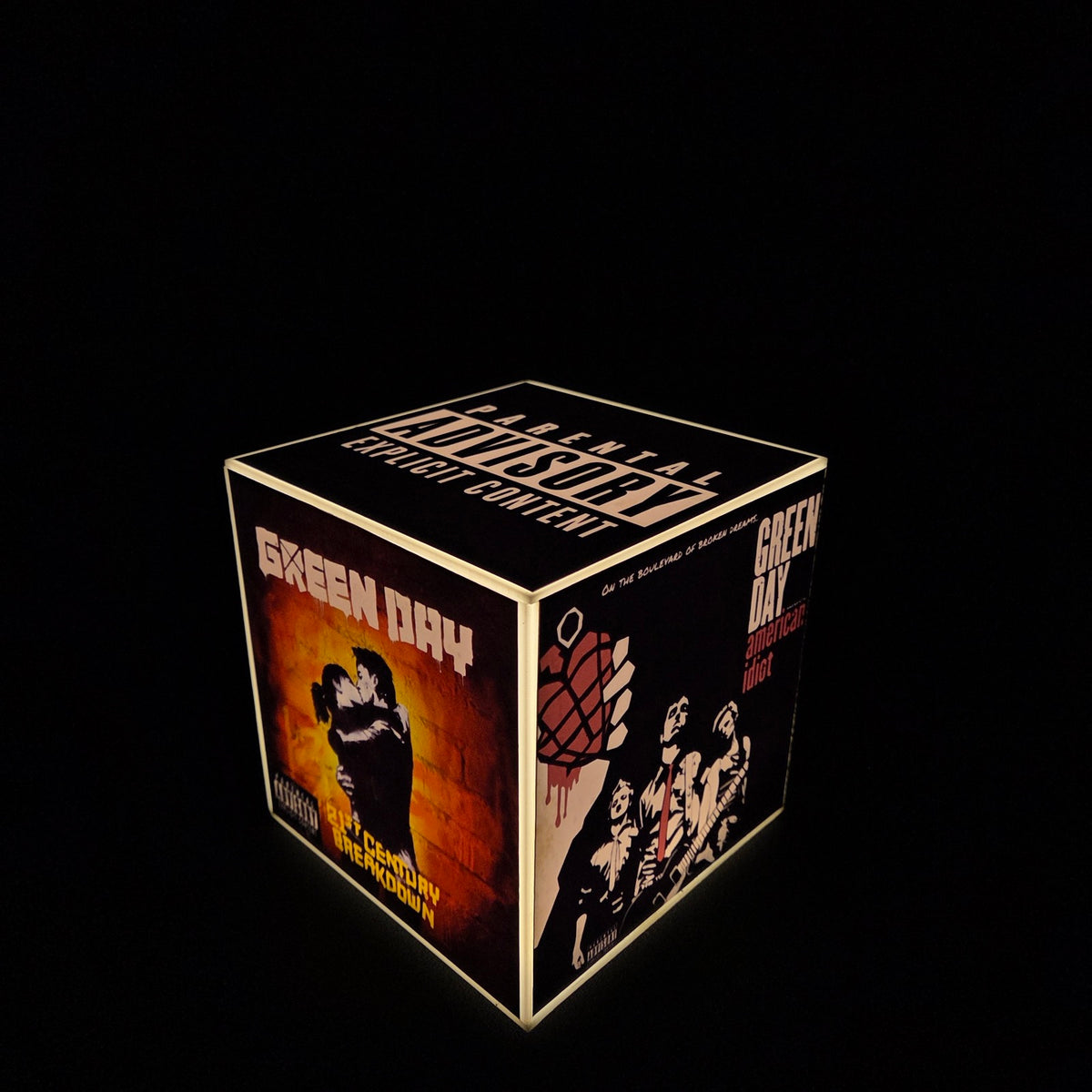 Cube Lamp - Green Day - product photo, side 4