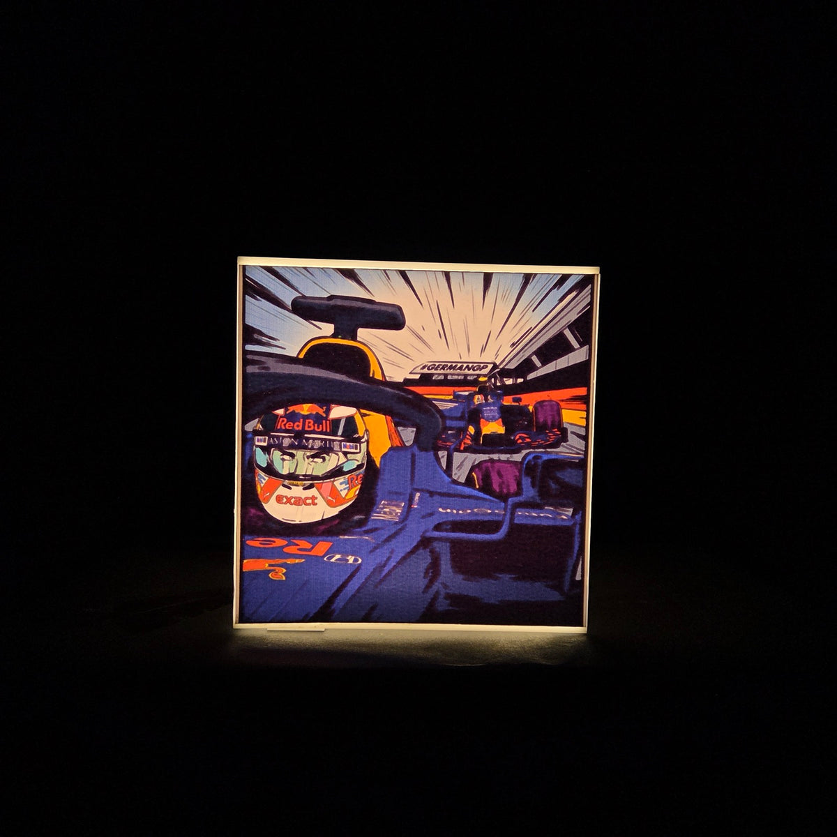 Cube Lamp - Red Bull - product photo, side 1